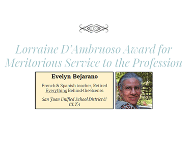 Lorraine D'Ambruoso Award for Meritorious Service to the Profession