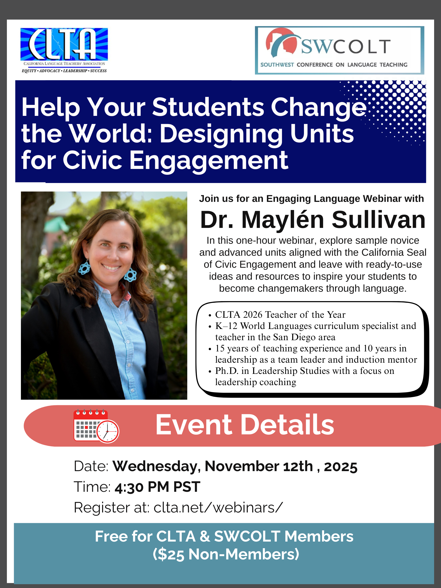 2nd Wednesday Webinar -Help Your Students Change the World: