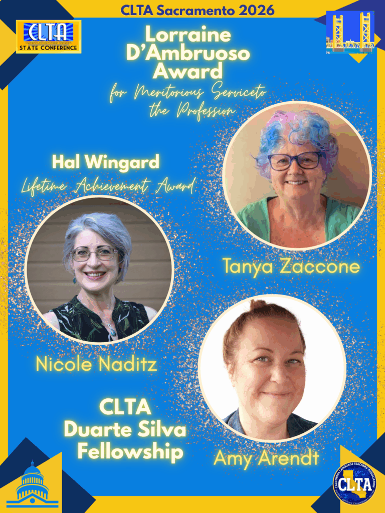 POSTERS for 2026 CLTA Awards - Lorraine D'Ambruoso, Hal Wingard, and DEI